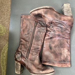 COPY - BED STU brown leather boots